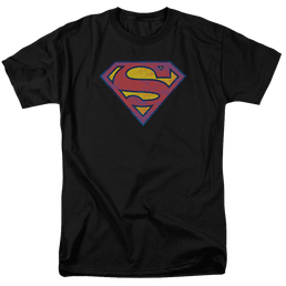 Superman Sm Neon Distress Logo - Men's Regular Fit T-Shirt Men's Regular Fit T-Shirt Superman   