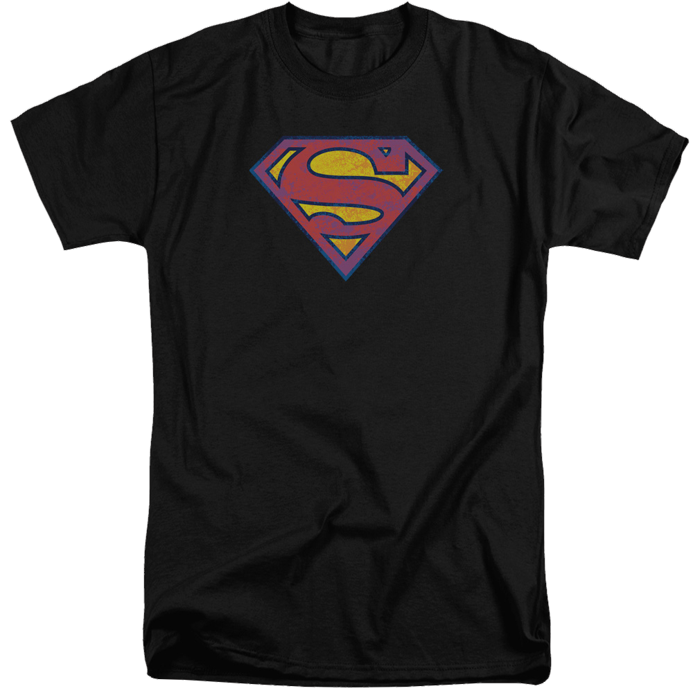 Superman Sm Neon Distress Logo - Men's Tall Fit T-Shirt Men's Tall Fit T-Shirt Superman   