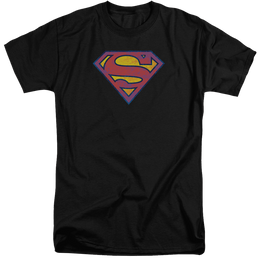 Superman Sm Neon Distress Logo - Men's Tall Fit T-Shirt Men's Tall Fit T-Shirt Superman   