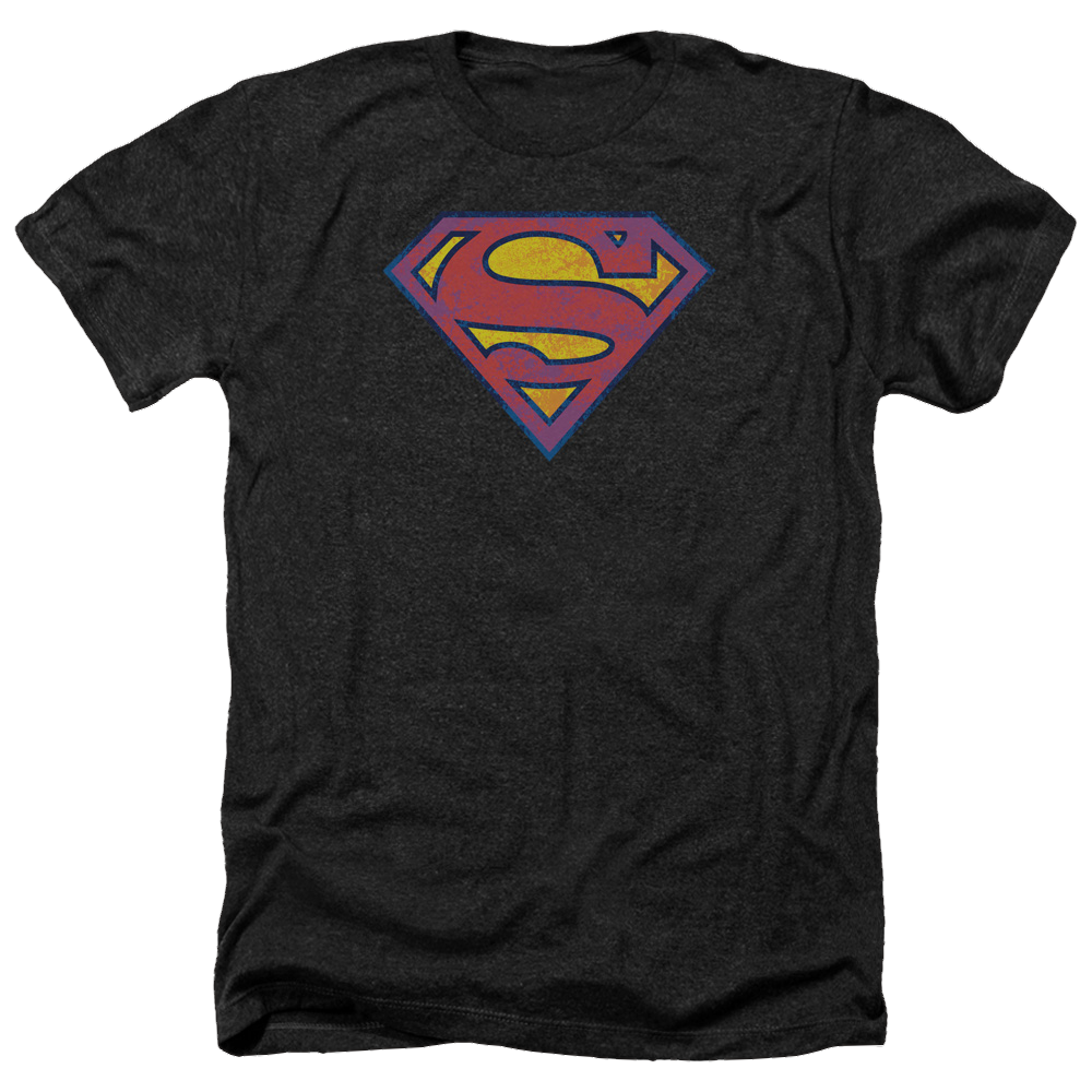 Superman Sm Neon Distress Logo - Men's Heather T-Shirt Men's Heather T-Shirt Superman   