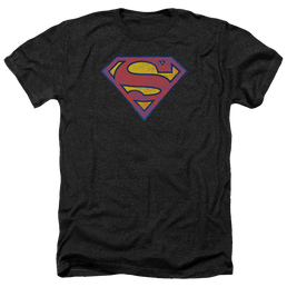 Superman Sm Neon Distress Logo - Men's Heather T-Shirt Men's Heather T-Shirt Superman   