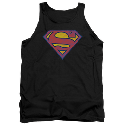 Superman Sm Neon Distress Logo - Men's Tank Top Men's Tank Superman   