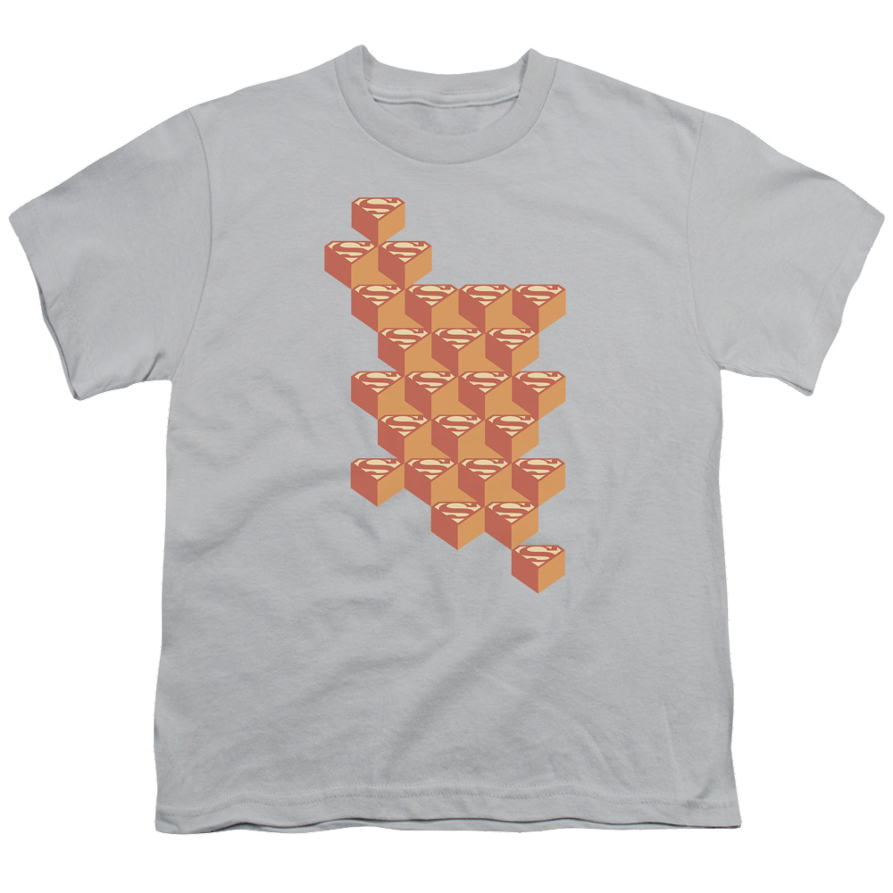 Superman Geo Blocks - Youth T-Shirt Youth T-Shirt (Ages 8-12) Superman   