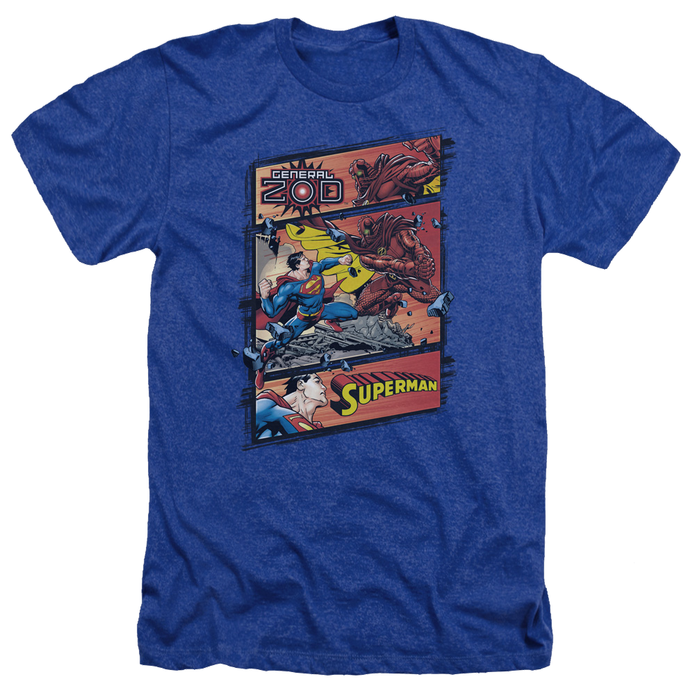 Superman Superman Vs Zod - Men's Heather T-Shirt Men's Heather T-Shirt Superman   