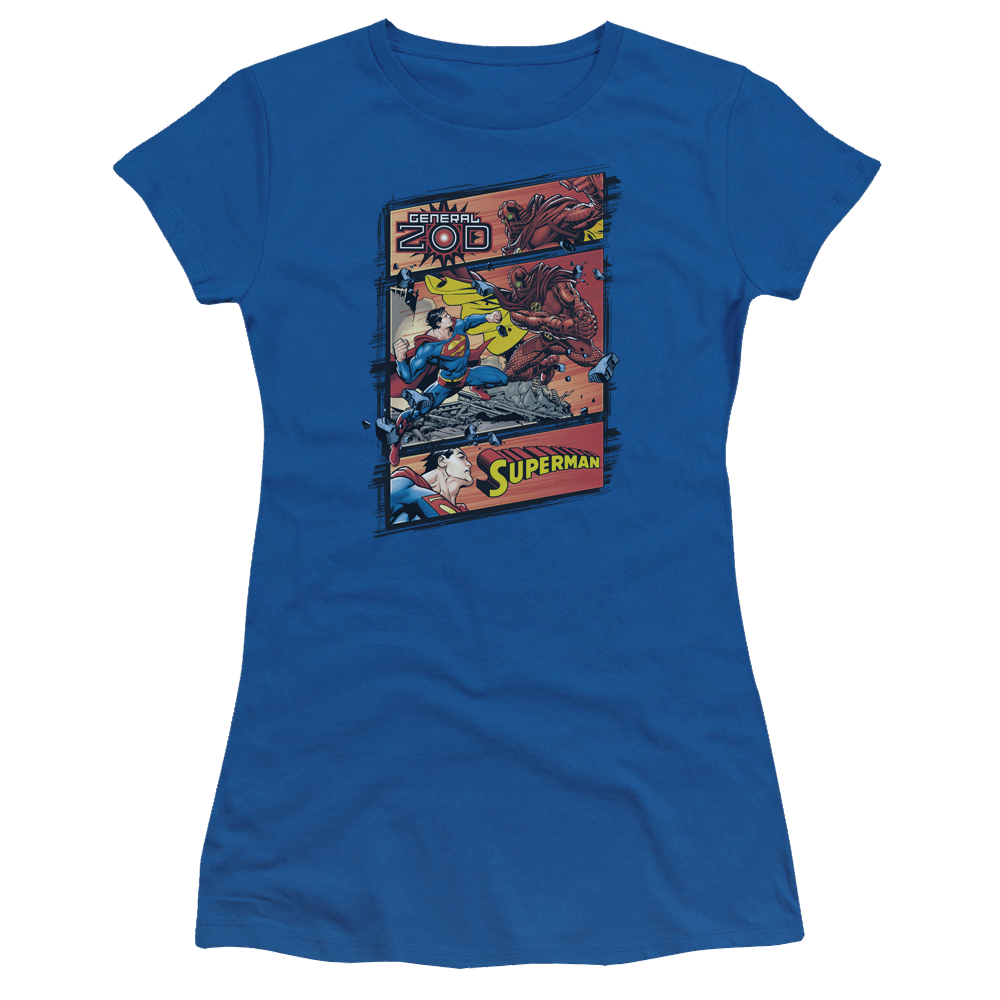 Superman Superman Vs Zod - Juniors T-Shirt Juniors T-Shirt Superman   