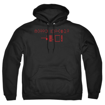Black pullover hoodie with Superman Kneel Before Zod graphic