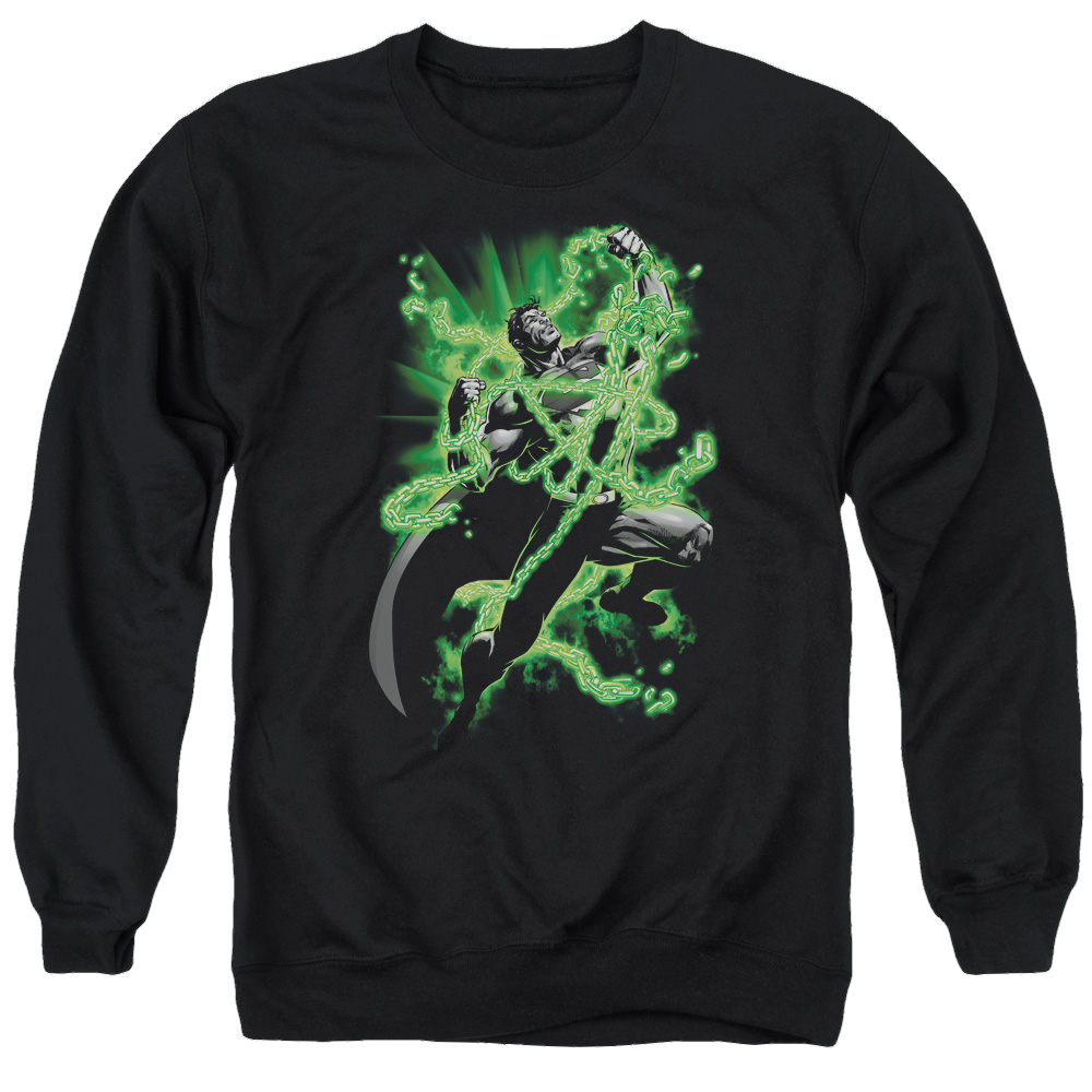 Superman Kryptonite Chains - Men's Crewneck Sweatshirt Men's Crewneck Sweatshirt Superman   