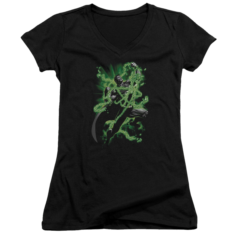 Superman Kryptonite Chains - Juniors V-Neck T-Shirt Juniors V-Neck T-Shirt Superman   