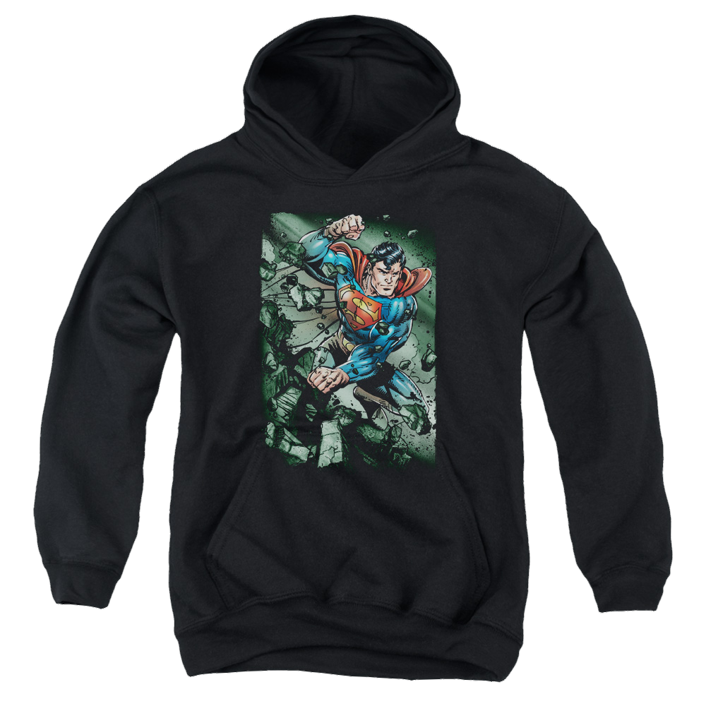 Superman Indestructible - Youth Hoodie Youth Hoodie (Ages 8-12) Superman   