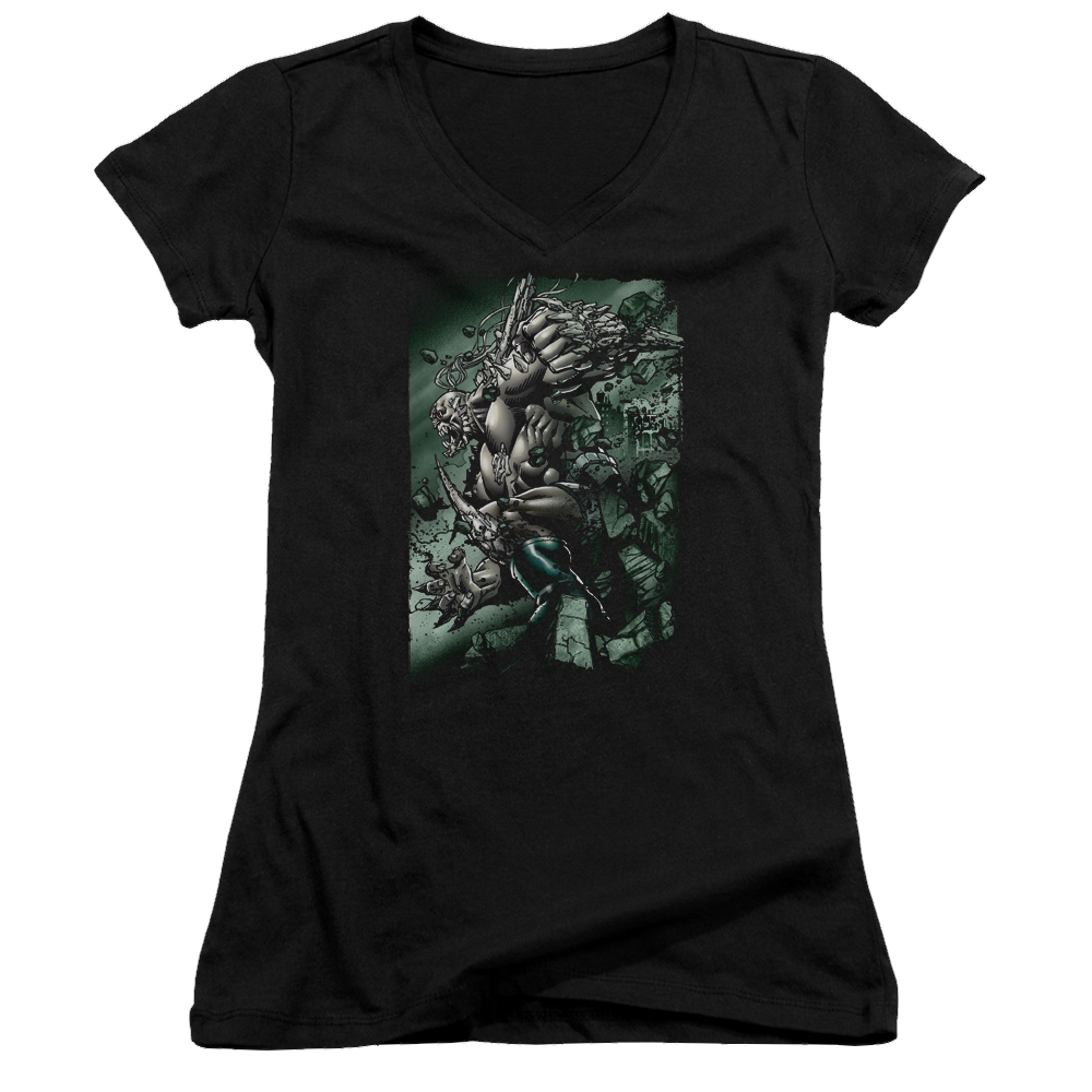 Superman Doomsday Destruction - Juniors V-Neck T-Shirt Juniors V-Neck T-Shirt Superman   