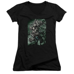 Superman Doomsday Destruction - Juniors V-Neck T-Shirt Juniors V-Neck T-Shirt Superman   