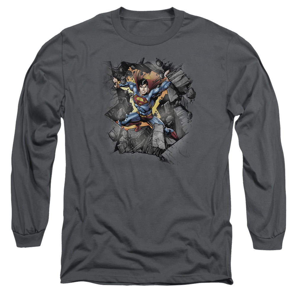 Superman Break On Through - Men's Long Sleeve T-Shirt Men's Long Sleeve T-Shirt Superman   