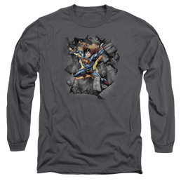 Superman Break On Through - Men's Long Sleeve T-Shirt Men's Long Sleeve T-Shirt Superman   