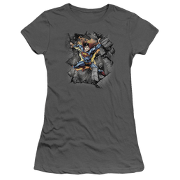 Superman Break On Through - Juniors T-Shirt Juniors T-Shirt Superman   