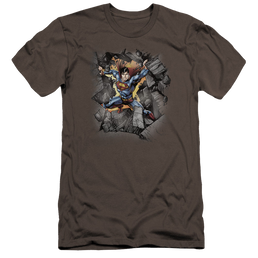 Superman Break On Through - Men's Premium Slim Fit T-Shirt Men's Premium Slim Fit T-Shirt Superman   