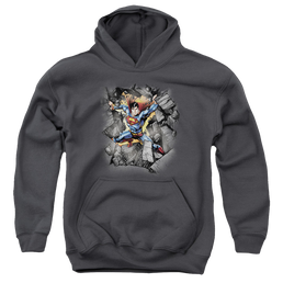 Superman Break On Through - Youth Hoodie Youth Hoodie (Ages 8-12) Superman   