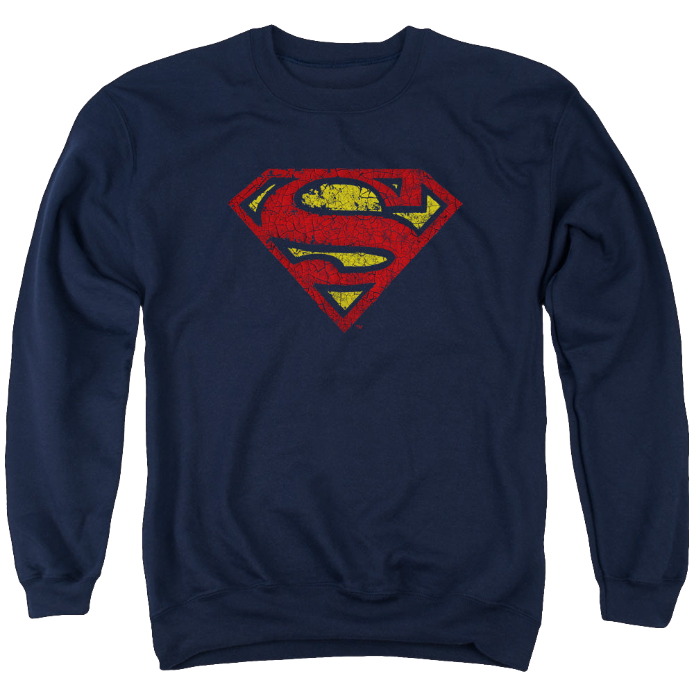 Superman Crackle S - Men's Crewneck Sweatshirt Men's Crewneck Sweatshirt Superman   