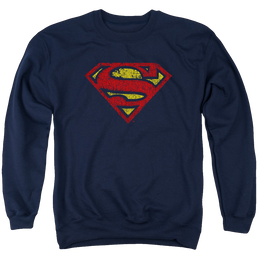 Superman Crackle S - Men's Crewneck Sweatshirt Men's Crewneck Sweatshirt Superman   