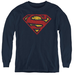 Superman Crackle S - Youth Long Sleeve T-Shirt Youth Long Sleeve T-Shirt Superman   
