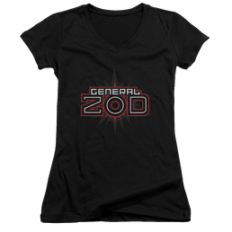 Superman Zod Logo - Juniors V-Neck T-Shirt Juniors V-Neck T-Shirt Superman   
