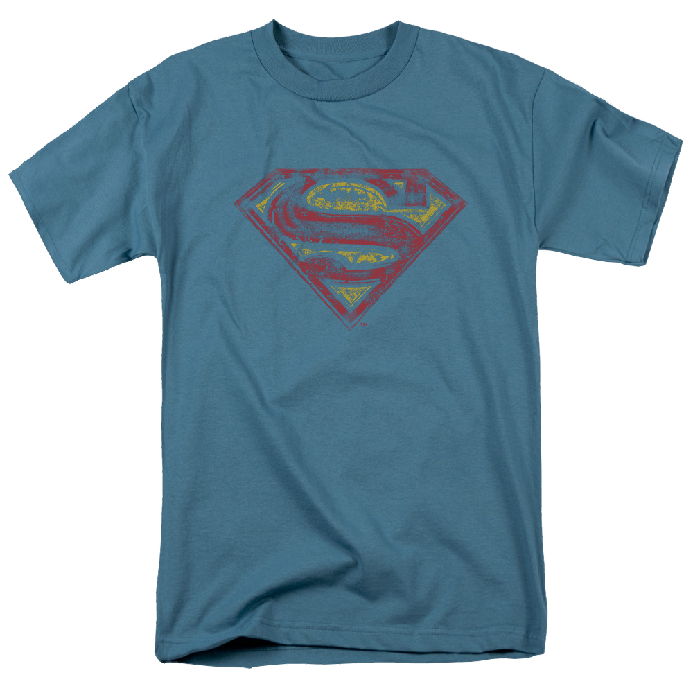 Superman S Shield Rough - Men's Regular Fit T-Shirt Men's Regular Fit T-Shirt Superman   