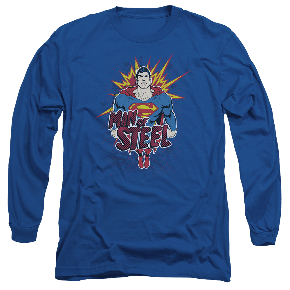Superman Steel Pop - Men's Long Sleeve T-Shirt Men's Long Sleeve T-Shirt Superman   
