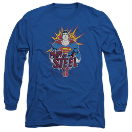 Superman Steel Pop - Men's Long Sleeve T-Shirt Men's Long Sleeve T-Shirt Superman   