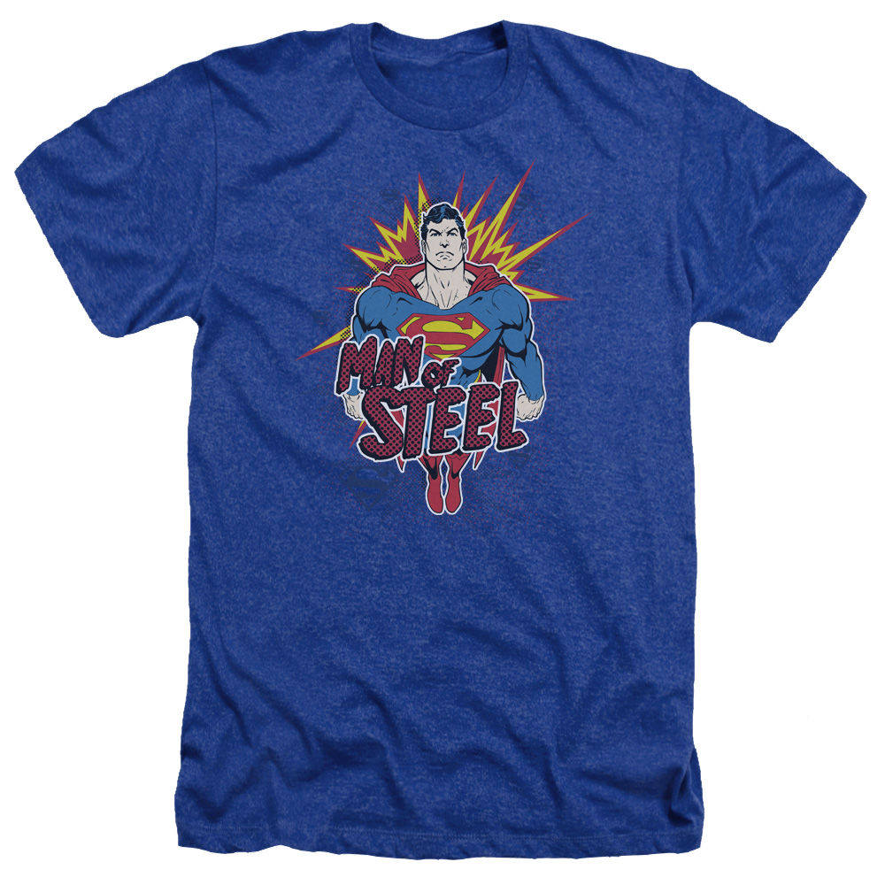 Superman Steel Pop - Men's Heather T-Shirt Men's Heather T-Shirt Superman   