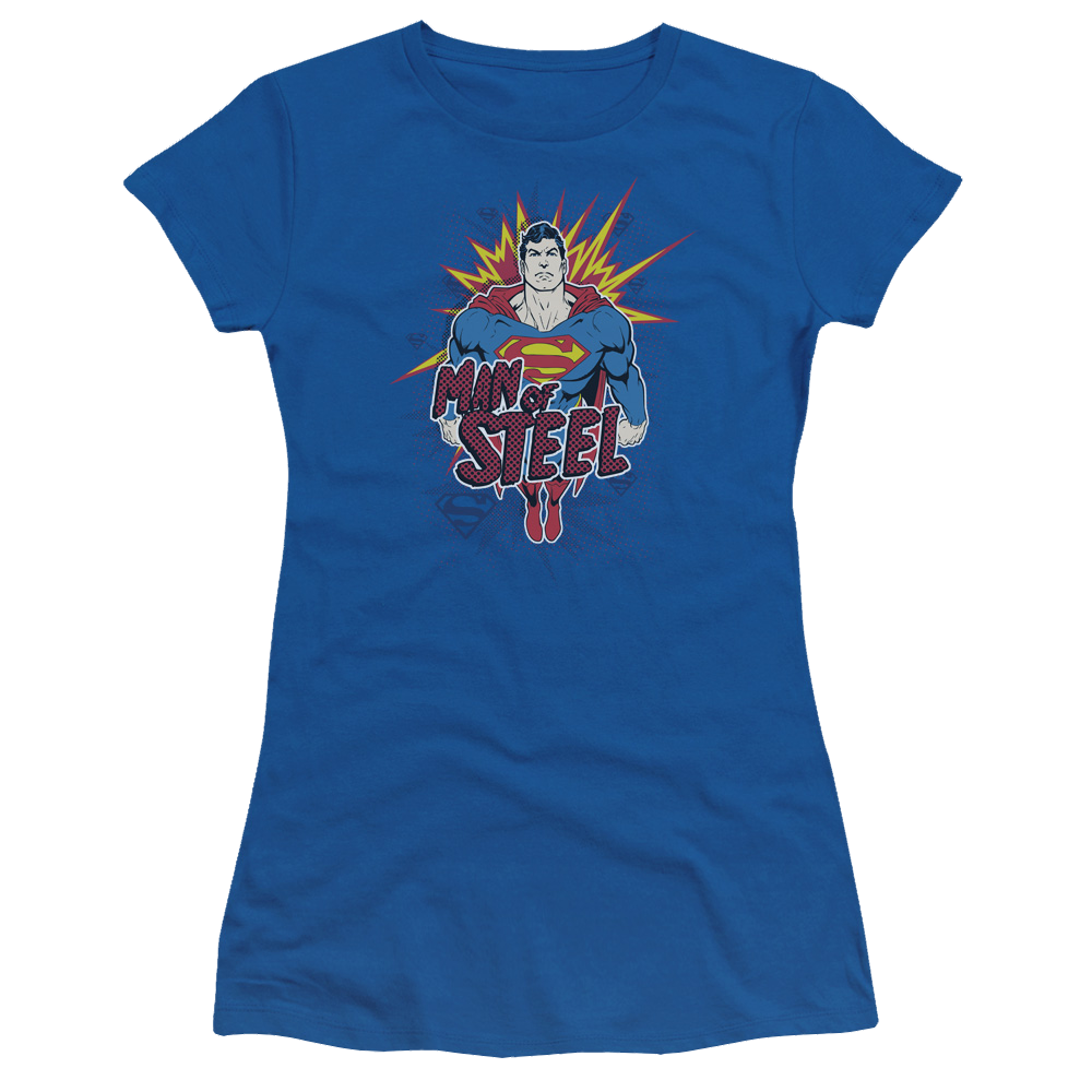Superman Steel Pop - Juniors T-Shirt Juniors T-Shirt Superman   