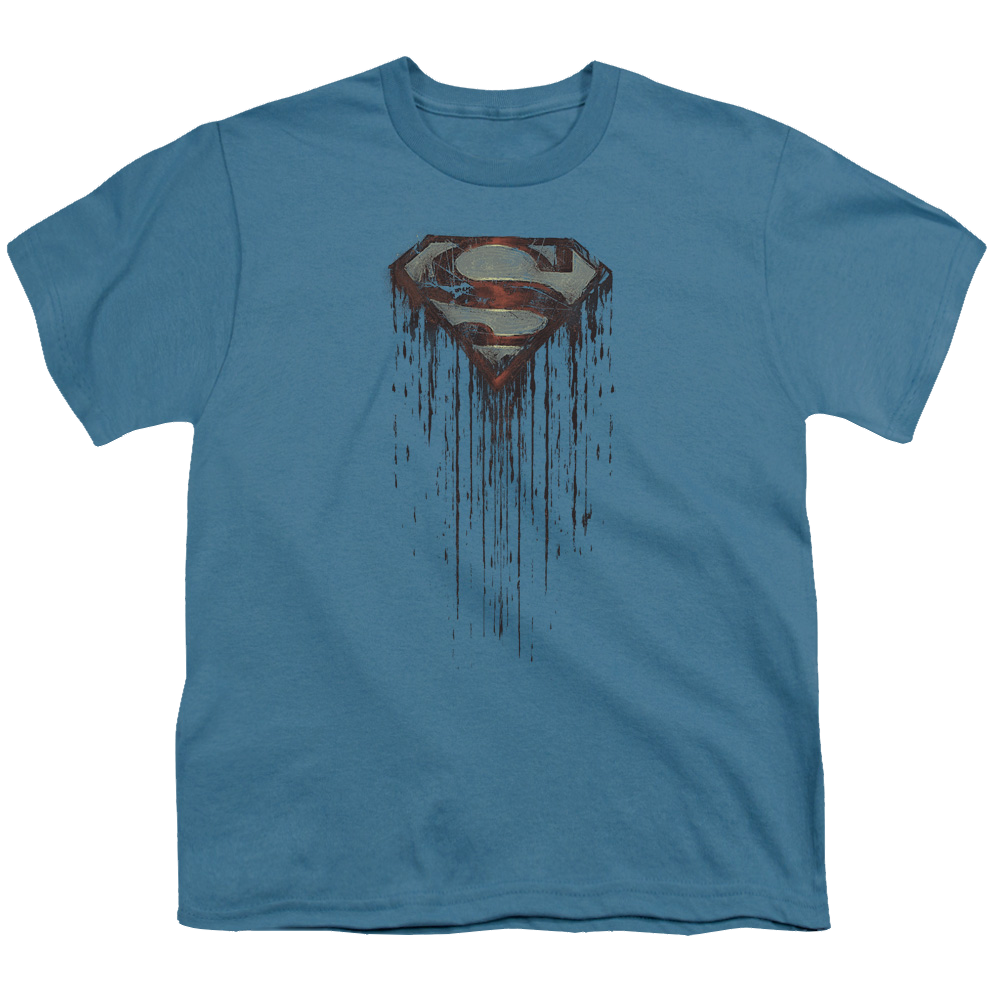 Superman Shield Drip - Youth T-Shirt Youth T-Shirt (Ages 8-12) Superman   