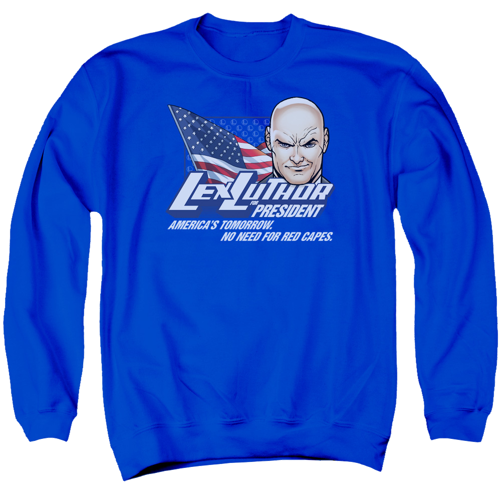 Superman Lex For President - Men's Crewneck Sweatshirt Men's Crewneck Sweatshirt Superman   