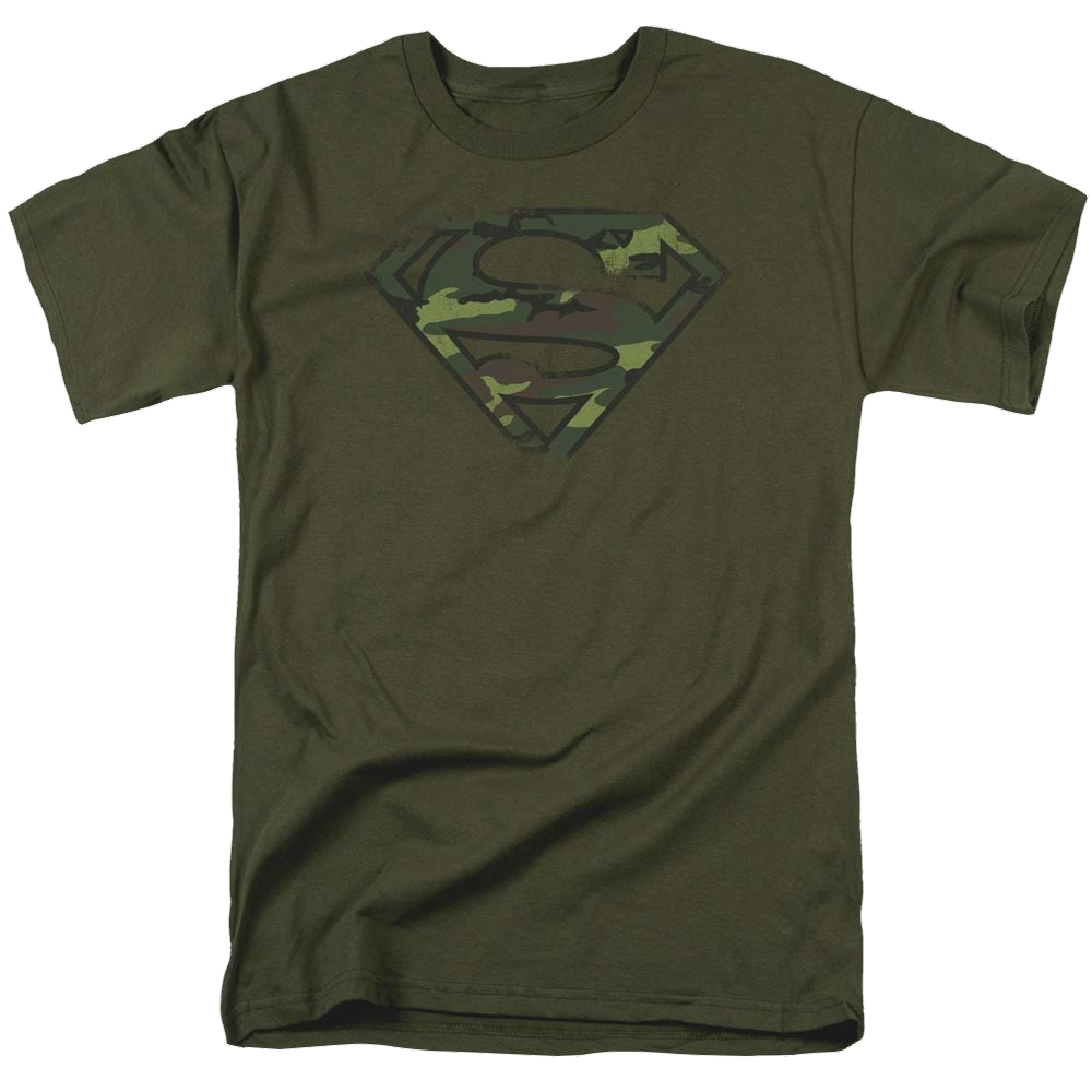 Superman Distressed Camo Shield - Men's Regular Fit T-Shirt Men's Regular Fit T-Shirt Superman   