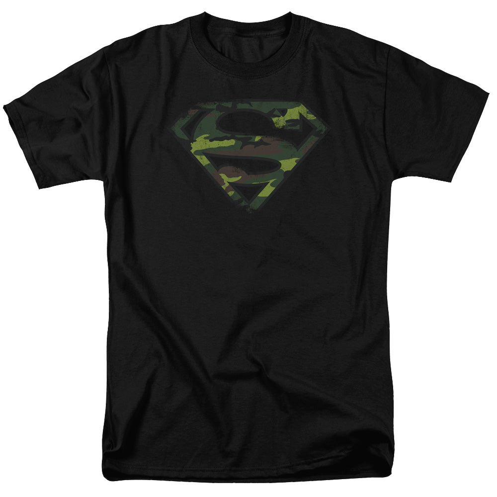 Superman Distressed Camo Shield - Men's Regular Fit T-Shirt Men's Regular Fit T-Shirt Superman   