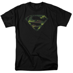Superman Distressed Camo Shield - Men's Regular Fit T-Shirt Men's Regular Fit T-Shirt Superman   