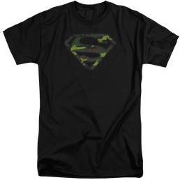 Superman Distressed Camo Shield - Men's Tall Fit T-Shirt Men's Tall Fit T-Shirt Superman   