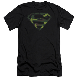 Superman Distressed Camo Shield - Men's Premium Slim Fit T-Shirt Men's Premium Slim Fit T-Shirt Superman   
