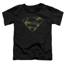 Superman Distressed Camo Shield - Toddler T-Shirt Toddler T-Shirt Superman   