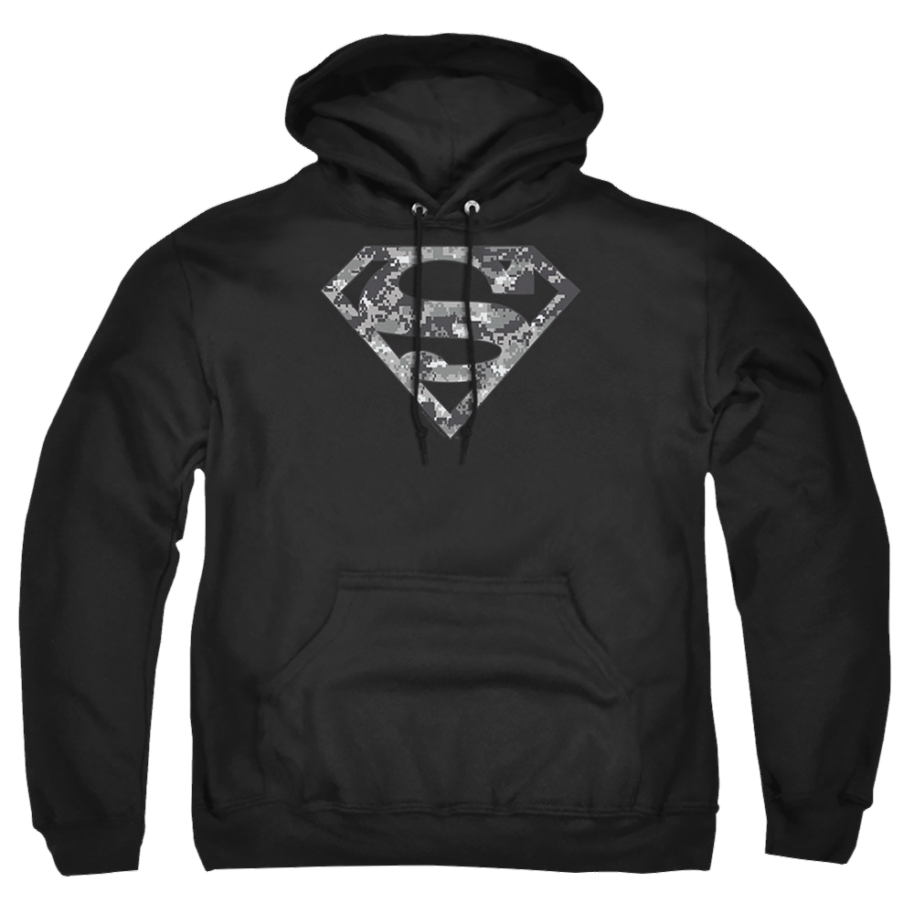 Superman Urban Camo Shield - Pullover Hoodie Pullover Hoodie Superman   