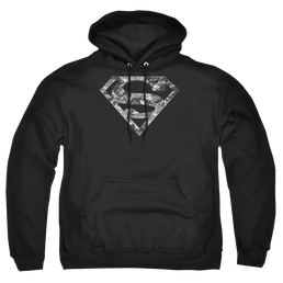 Superman Urban Camo Shield - Pullover Hoodie Pullover Hoodie Superman   