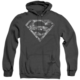 Superman Urban Camo Shield - Heather Pullover Hoodie Heather Pullover Hoodie Superman   