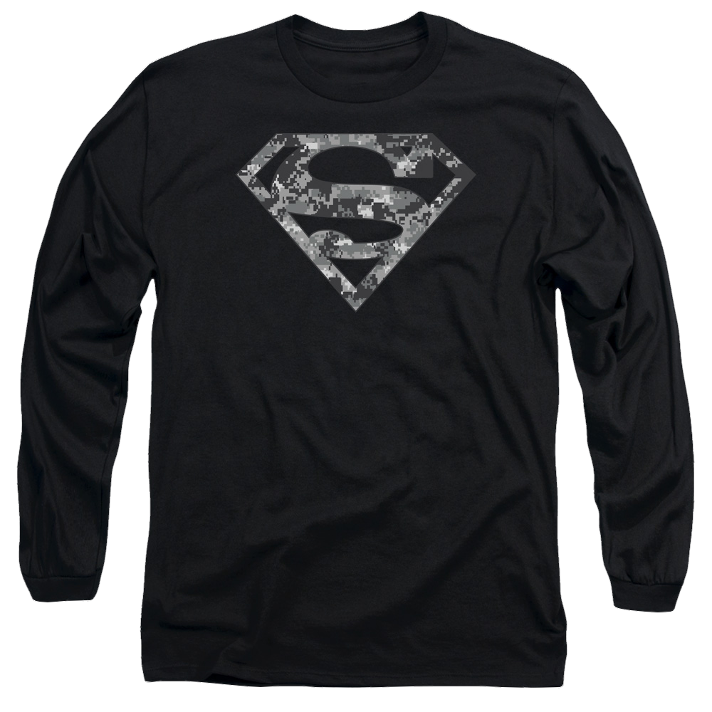 Superman Urban Camo Shield - Men's Long Sleeve T-Shirt Men's Long Sleeve T-Shirt Superman   