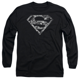 Superman Urban Camo Shield - Men's Long Sleeve T-Shirt Men's Long Sleeve T-Shirt Superman   