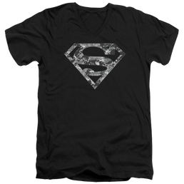 Superman Urban Camo Shield - Men's V-Neck T-Shirt Men's V-Neck T-Shirt Superman   