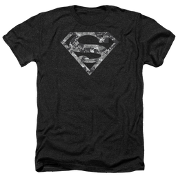 Superman Urban Camo Shield - Men's Heather T-Shirt Men's Heather T-Shirt Superman   