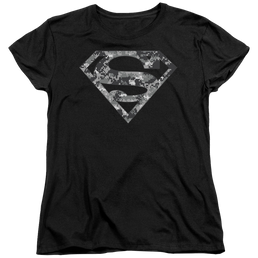 Superman Urban Camo Shield - Women's T-Shirt Women's T-Shirt Superman   