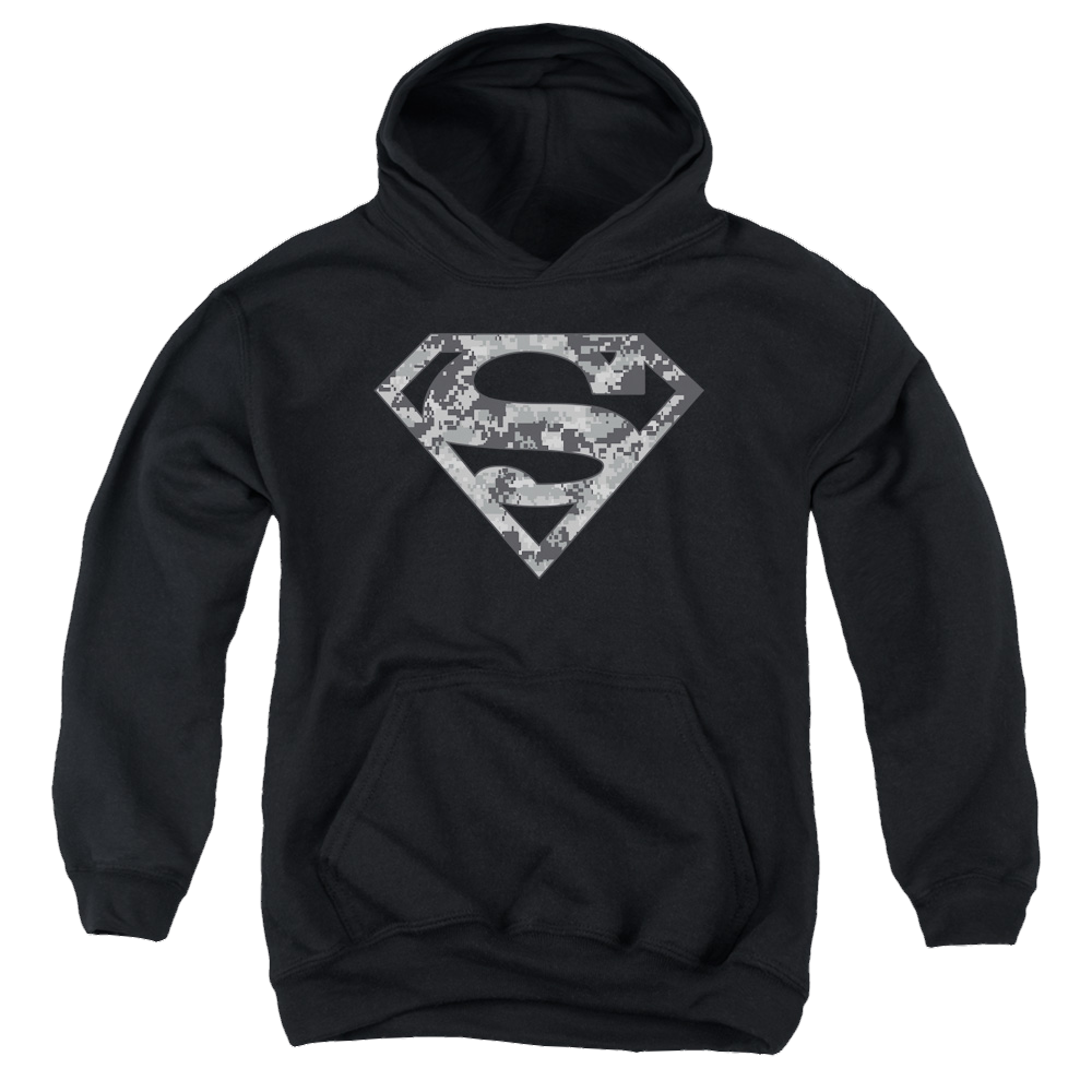 Superman Urban Camo Shield - Youth Hoodie Youth Hoodie (Ages 8-12) Superman   