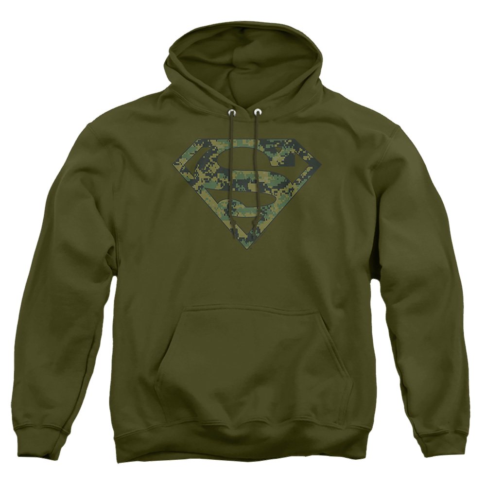 Superman Marine Camo Shield - Pullover Hoodie Pullover Hoodie Superman   