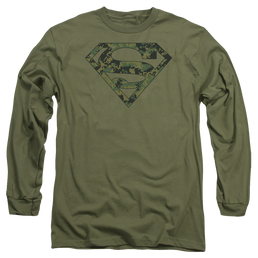 Superman Marine Camo Shield - Men's Long Sleeve T-Shirt Men's Long Sleeve T-Shirt Superman   