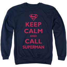 Superman Call Superman - Men's Crewneck Sweatshirt Men's Crewneck Sweatshirt Superman   
