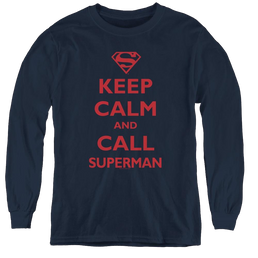 Superman Call Superman - Youth Long Sleeve T-Shirt Youth Long Sleeve T-Shirt Superman   